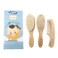 Baby Hair Brush &amp; Comb Set, Organic Wooden Hairbrush Natural Goat Bristles 3-Piece for Newborns &amp; Toddlers, Ideal for Cradle Cap &amp; Itching, Perfect Shower and Registry Gift for Infant, Toddler, Kids