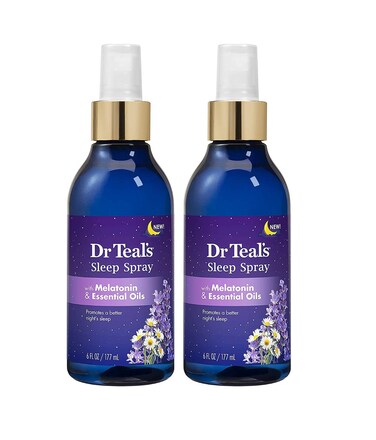 Dr. Teal's Sleep Spray with Melatonin &amp; Essential Oils Gift Set (2 Pack, 6 fl oz ea.) - Nighttime Therapy Formula with Chamomile &amp; Lavender - Ease Sore Muscles While Promoting a Better Nights Sleep