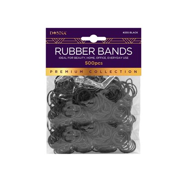 DONNA 500PCS ELASTIC BANDS FOR WOMEN RUBBER BANDS HAIR BANDS FOR KID HAIR, HAIR TIES FOR WOMEN BLACK