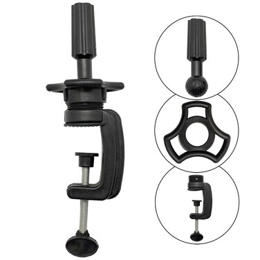 DONNA Wig Mannequin Head Stand, Cosmetology Manikin Stand Mannequin Head Holder Clamp Black Wig Stand Holder