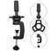 DONNA Wig Mannequin Head Stand, Cosmetology Manikin Stand Mannequin Head Holder Clamp Black Wig Stand Holder