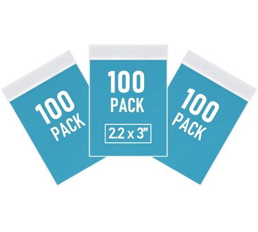 300 PCS Small Plastic Bags, 2.2 x 3 Inch Small Bags, Transparent Jewelry Bags Reclosable, Clear Mini Baggies, Resealable Poly Bags for Pill, Beads, Screws, Packaging