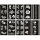 Xmasir Pack of 10 Airbrush Henna Tattoo Stencil for Women Hand Finger Face Body Painting Kids Glitter Tattoo Templates 18 X 8.5cm (1)