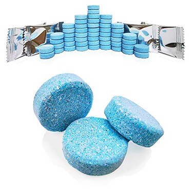 DOKIKO 50 Pcs Car windshield washer fluid tablets,Windshield Wiper Fluid,1 Pack Makes 52.5 Gallons,1 Piece Makes 1.05 Gallons(Winter: Use With De-icer or Methanol)