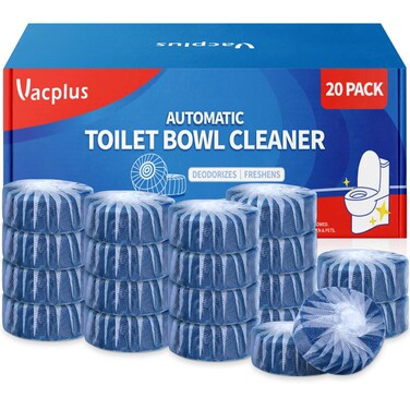Vacplus Toilet Bowl Cleaners - 20 Pack, Upgraded Long-Lasting Toilet Cleaner, Toilet Bowl Cleaner Tablets, Prevent Various Stains, Blue