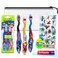 Avengers Toothbrush Travel Set for Kids - Bundle with 3 Avengers Toothbrushes, Kids Toothpaste, Floss, and More   Avengers Toothbrush Oral Travel Kit for Kids