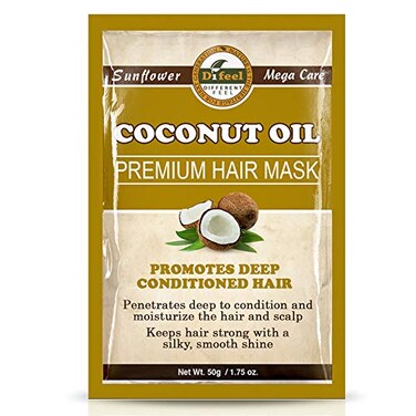 Difeel Premium Deep Conditioning Hair Mask - Coconut Oil 1.75 ounce (6-Pack)