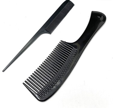 G.B.S Detangling Hair Comb and 8in Pin Tail Comb - Combo set of 2 for Professional Styling Hair, Round Handle Comb