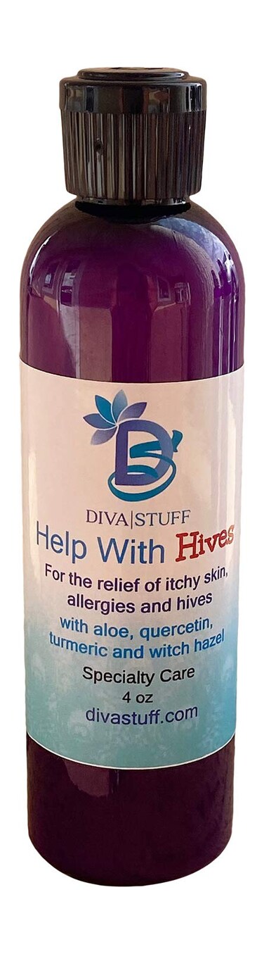 Help With Hives, For The Relief And Prevention of Rashes, Hives, Itchy Skin, Red Itchy Bumps and More. All Natural Ingredients, 4 oz By Diva Stuff