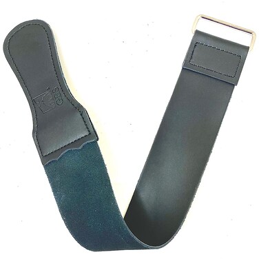 G.B.S Leather Strop (Genuine Cowhide) 2" x 18" for Shaving Razor Sharpening - Sharpening Strop for Knives, Straight Razor, Chisels Pack of 1 Black