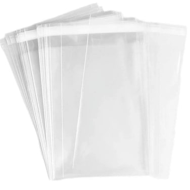 Delatanus 200 PCS 4 x 6 Inch Clear Cellophane Cello Bags Thick 1.6-Mil Fits 4X6 Prints Photos Cards Candy Treats Cookie Clear Plastic Sleeves