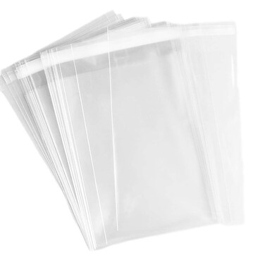 Delatanus 150 Pcs 5-1/2'' x 7-1/2'' Clear Cellophane Cello Bags,Thick Greeting Card Plastic Sleeves-Fit 5 X 7 Inch Cards Photos A6 A7 Envelopes Candy Treats 1.5-Mil