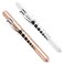 CAVN Pen Light with Pupil Gauge LED Penlight for Nurses Doctors, 2 Pcs Reusable Medical Penlight for Nursing Students (Rose Gold/White)