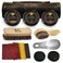 Stone &amp; Clark 12PC Shoe Polish &amp; Care Kit, Leather Shoe Shine Kit with Brown Wax, Shoe Brushes for Polishing, Compact Shoe Cleaning Kit with Horse Hair Brushes &amp; PU