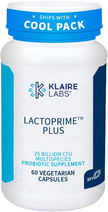 Klaire Labs SFI Health Ther-Biotic LactoPrime Plus - Lactobacillus and Bifidobacterium Probiotics for Digestive Health - Daily Probiotic for Men &amp; Women for Carb-Sensitive Individuals (60 Capsules)
