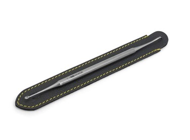 GERMANIKURE Double Sided Nail Curette Manicure Implement in Leather Case, Made in Solingen Germany