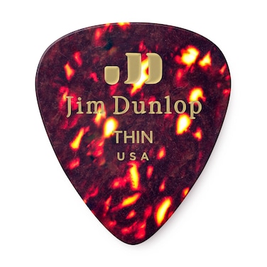 Dunlop Genuine Celluloid, Shell, Thin, 12/Player's Pack