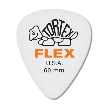 Dunlop Tortex Flex Standard .60mm Orange Guitar Pick-12 Pack