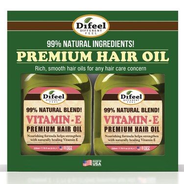 Difeel Premium Natural Hair Oil - Vitamin E Oil 7.1 oz. - Deluxe 2-PC Gift Set