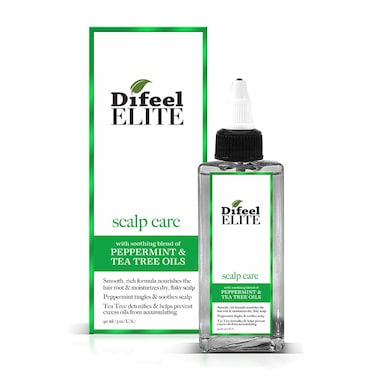 Difeel Elite Scalp Care with Peppermint &amp; Tea Tree Oil Hair Scalp Treatment for Dry, Flaky Scalp 3 oz. - Tea Tree Hair and Scalp Treatment with Peppermint