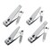 4 Pcs Nail Clippers for Fingernails and Tonenail by QLL - Swing Out Nail Cleaner/File - Sharpest Stainless Steel Clipper - Wide Easy Press Lever - Nail Cutter