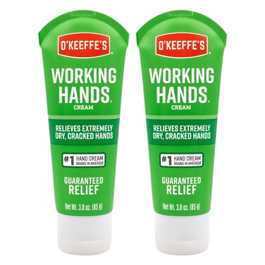 O'Keeffe's Working Hands Hand Cream; Relieves and Repairs Extremely Dry Hands; 3 oz Tube; (Pack of 2)
