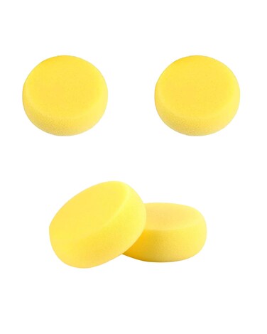 4 Pcs Round Painting Sponge WAFJAMF 2.96inch Yellow Craft Sponges Clay Sponge for Face Painting Art Crafts