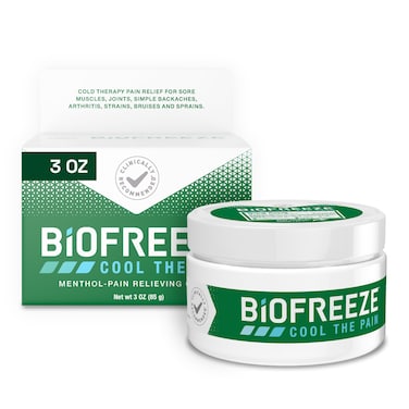 Biofreeze Pain Relief Cream, Knee &amp; Lower Back Pain Relief, Sore Muscle Relief, Neck Pain Relief, Shoulder Pain Relief, Muscle Recovery, FSA Eligible, 3 OZ Biofreeze Menthol Cream