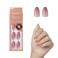 KISS imPRESS No Glue Mani Press-On Nails, Color, 'Serenity', Medium Pink, Medium Size, Almond Shape, Includes 30 Nails, Prep Pad, Instructions Sheet, 1 Manicure Stick, 1 Mini File
