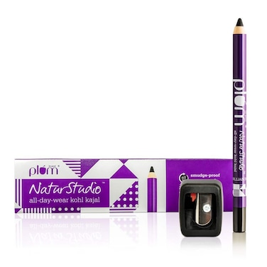 Plum Bundle of Natur Studio All Day Wear Kohl Kajal with Sharpener, 1.2g, for All Skin Types