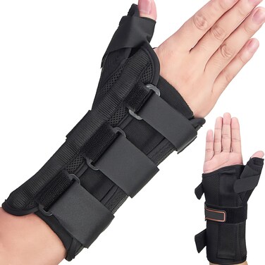 Wrist Brace &amp; Thumb Spica Splint, for De Quervain's Tenosynovitis, Tendonitis, Carpal Tunnel &amp; Arthritis Wrist Support Thumb Splint (Right Hand - Medium)