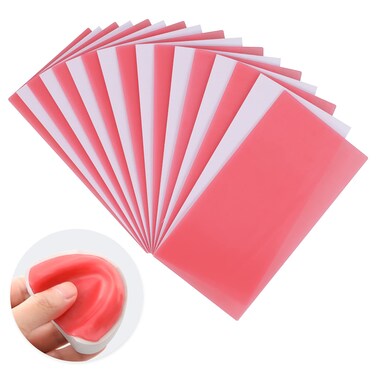 Base Plate Wax Orthodontic Dental Wax Sheets 20PCS, Red Utility Bite Wax Denture Casting Wax Sheet Supply for Modelling Filling Lab Equipment - 12 Months Warranty