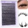 ALICE Lash Clusters Wispy Cluster Eyelash Extensions 168pcs Fluffy Individual Lashes 10-18mm Waterproof Natural Lash Extension DIY Cluster Lashes with Soft Thin Band