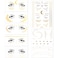 7 Sheets Face Metallic Tattoo Stickers Gold Face Temporary Tattoos Freckle Sticker for Women Girls Halloween Make Up Cosplay (15 Styles)