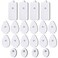 TENS/EMS Unit Replacement Pads NURSAL 20 Pack 3.5mm Snap Electrode Patches for Electrotherapy, Reusable Self-Adhesive Electrodes Pads, Compatible with Belifu, AVCOO, Neocarbon, MEDVICE TENS White
