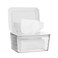 Whiidoom Wipes Dispenser, One-Handed Operation Wipe Holder for Baby &amp; Adult, Seal-Designed Wipes Container for Bathroom Keep Diaper Wipes Fresh (White)