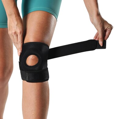 Knee Brace for Women Men Knee Braces for Knee Pain, Patellar Tendon Support Strap, Knee Brace for Meniscus Tear Knee Compression Sleeve for Knee Pain (Black)