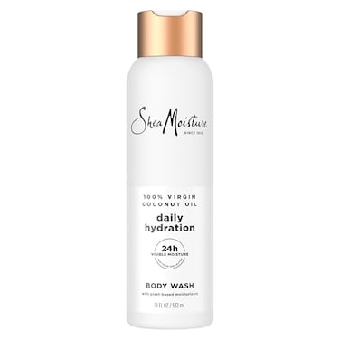 SheaMoisture Virgin Coconut Oil Body Wash Nourish and Replenish Skin Daily Hydrating body wash for 24H Visible Moisture for Healthy, Glowing Skin 18 oz