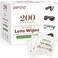 200 Count Lens Wipes for Eyeglasses, Eye glasses Cleaner Wipes Pre-moistened Individually Wrapped Sracth-Free Streak-Free EyeGlasses Lens Cleaning Wipes for Sunglass, Camera Lens, Goggles