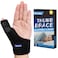 Trigger Thumb Splint - Thumb Spica Support Brace Stabilizer for Pain, Sprains, Arthritis, Tendonitis (Right Hand or Left Hand) (Black)