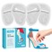 ZUCNANA Ball of Foot Cushions (2 Pairs Gel Shoe Inserts), Heel Inserts for Women, Non Slip Heel Pads, Heel Cushions for Women Foot Pain Relief and Comfort, One Size Fits Any (Clear)