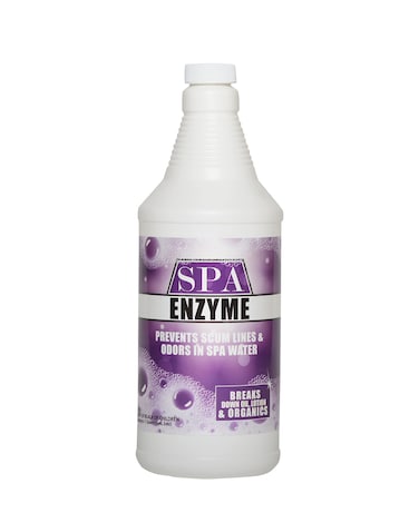 Spa &amp; Hot Tub Enzymes - Quart - Prevents Scum Lines &amp; Odors in Hot Tub &amp; Spa Water, Breaks Down Oil, Lotion and Other Organics
