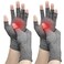 DRNAIETY 2 Pairs Arthritis Gloves, Fingerless Compression Gloves Women&amp; Men, for Hand Arthritis, Carpal Tunnel Pain, Anti-Slip, Kept in Motion(M, Gray)