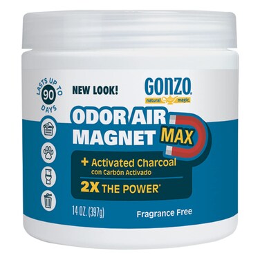 Gonzo Natural Magic Odor Air-Magnet with Activated Charcoal, Odor Eliminator, 14 Oz