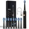 AJELU Sonic Electric Toothbrush for Adults, IPX7 Waterproof Sonicare 38000VPM, Fast Charge Long Last with Intelligent Time Reminder 5 Optional Modes Dupont Brush Heads, Black