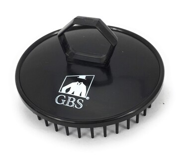 G.B.S No.100 Black Scalp Massager Shampoo Brush for Deep Cleaning Men's Hand Brush Plastic Growth Beard Brush Pet Grooming Round Palm Brush