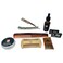 G.B.S Trimming and Styling Beard Kit for Men- 2 Sided Wood Beard Comb, Natural Beard Oil, Beard Balm, Beard Pick, Styling Comb and Silver Folding Shavette Shaving Razor with 20 Razor Blades
