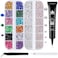 BELLEBOOST Nail Art Rhinestone Glue Gel&amp;2 Boxes Flatback Gems Kit, 1 Tube of 15ml Rhinestone Gel Glue+Colorful Gems+Flat Back Round Glass Crystal AB&amp;Clear Gemstones with Pickup Tools