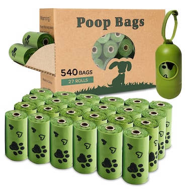 Yingdelai Dog Poop Bag, 540 Counts Biodegradable Dog Waste Bags with 1 Dispenser, Eco-Friendly Leak-Proof Pet Poop Bags for Doggy   Scented