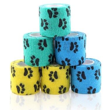 AUPCON Vet Wrap Cohesive Bandages Bulk Self Adhesive Bandage Wrap Self Adherent Wrap Non-Woven for Dogs Pet Animals &amp; Ankle Sprains &amp; Swelling 2 Inch x 5 Yards (2 Inch Claw)